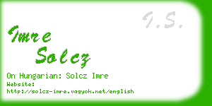 imre solcz business card